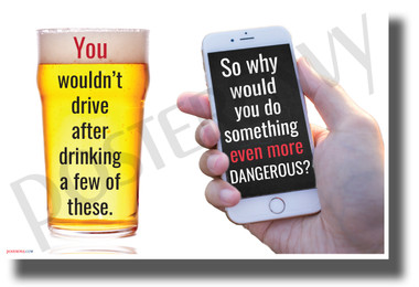 Why Would You Do Something Even More Dangerous - NEW Health and Driving Safety POSTER
