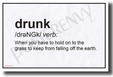 Drunk Definition - NEW Humorous College Dorm POSTER