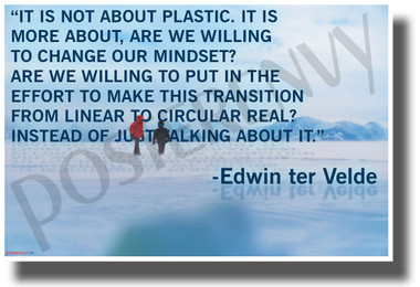 It is Not About Plastic. It is More About are We Willing to Change Our Mindset? - Edwin TER Velde - New Environmental Motivational Classroom Poster