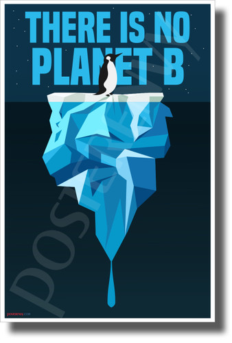 There Is No Planet B - Penguin - New Environmental Awareness POSTER