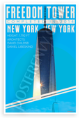 Freedom Tower One World Trade Center New York Skyline Infographic 12x18 US Made Poster