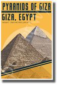 Great Pyramids of Giza - Infographic - NEW World Travel Poster