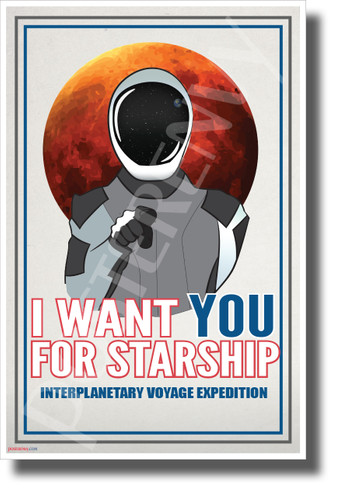 Uncle Starman Wants You - NEW Humor Novelty Vintage Style POSTER