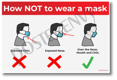 How Not to Wear a Mask - New Public Safety POSTER