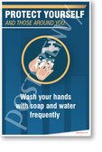 Wash Your Hands With Soap and Water Frequently - New Public Safety POSTER