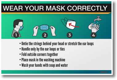 TAKE OFF YOUR MASK CAREFULLY, WHEN YOU’RE HOME- NEW public health POSTER