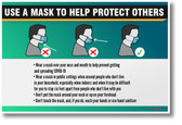 USE A MASK TO HELP PROTECT OTHERS - NEW public health POSTER
