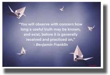 Ben Franklin Quote - NEW Famous Person POSTER