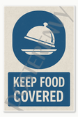 Keep Food Covered - Food Safety Restaurant Poster Poster - 18 inch x 12 inch
