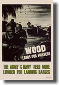 Wood Lands Our Fighters - WW2 Reproduction Poster