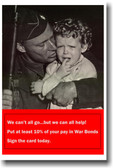 We Can't All Go... But We Can All Help! - Vintage WW2 Reproduction Poster