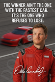 Dale Earnhardt Jr. Famous Quote Poster – "Refuses to Lose" – 18 inch x 12 inch