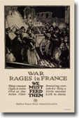 War Rages in France - We Must Feed Them - Vintage Poster