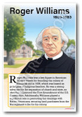 Roger Williams - Religious Leader - Biography Poster 18 x 12 inch
