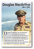 Douglas Macarthur - WWII General - Biography Poster 18 x 12 inch
