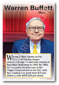 Warren Buffett - Genius Investor - Biography Poster 18 x 12 inch
