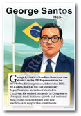 George Santos - U.S. Politician - Biography Poster 18 x 12 inch
