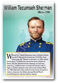William Tecumseh Sherman - Civil War General - Biography Poster 18 x 12 inch