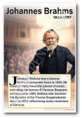 Johannes Brahms - Romantic Composer - Biography Poster 18 x 12 inch