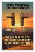 Henry Ward Beecher 'Every Tomorrow Has Two Handles' Quote Poster - 12x18