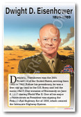 Dwight D Eisenhower - WWII General & President - Biography Poster 18 x 12 inch