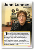 John Lennon - Beatles Musician - Biography Poster 18 x 12 inch