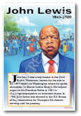 John Lewis - Civil Rights Leader - Biography Poster 18 x 12 inch