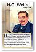 H.G. Wells - Notable Figure - Biography Poster 18 x 12 inch