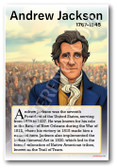 Andrew Jackson - 7th U.S. President - Biography Poster 18 x 12 inch