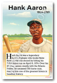 Hank Aaron - Baseball Legend - Biography Poster 18 x 12 inch