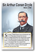 Sir Arthur Conan Doyle - Sherlock Holmes Author - Biography Poster 18 x 12 inch