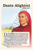 Dante Alighieri - Author of 'The Divine Comedy' - Biography Poster 18" x 12"