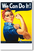 We Can Do It! Rosie The Riveter - Vintage WW2 Reproduction Poster