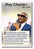 Ray Charles - Soul Music Pioneer - Biography Poster 18 x 12 inch
