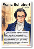 Franz Schubert - Classical Composer - Biography Poster 18 x 12 inch