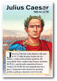 Julius Caesar - Roman General - Biography Poster 18 x 12 inch