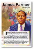 James Farmer - Civil Rights Activist - Biography Poster 18 x 12 inch