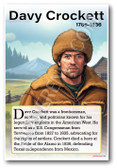 Davy Crockett - Folk Hero & Frontiersman - Biography Poster 18 x 12 inch