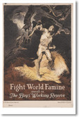 Fight World Famine - Enroll in the Boys' Working Reserve - Vintage Reproduction Poster