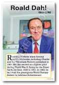 Roald Dahl - Children's Author - Biography Poster 18 x 12 inch