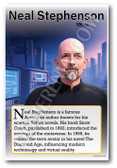 Neal Stephenson - Sci-Fi Author - Biography Poster 18 x 12 inch