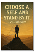 Choose a self and stand by it - William James - Inspirational Poster - 18 inch x 12 inch