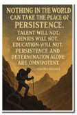 Nothing in the world can take the place of persistence - Inspirational Poster - 18 inch x 12 inch