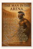 The Man in the Arena Poster - 18 inch x 12 inch