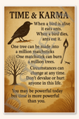 TIME & KARMA Poster - 18 inch x 12 inch