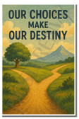Our choices make our destiny - Inspirational Poster - 18 inch x 12 inch