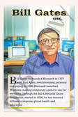 Bill Gates - Microsoft Founder & Entrepreneur - Biography Poster 18" x 12"
