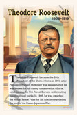 Theodore Roosevelt - 26th U.S. President & Conservationist - Biography Poster 18" x 12"