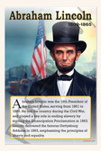 Abraham Lincoln - 16th President of the United States - Biography Poster 18" x 12"