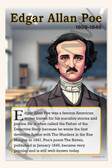 Edgar Allan Poe - Master of Gothic Fiction - Biography Poster 18" x 12"